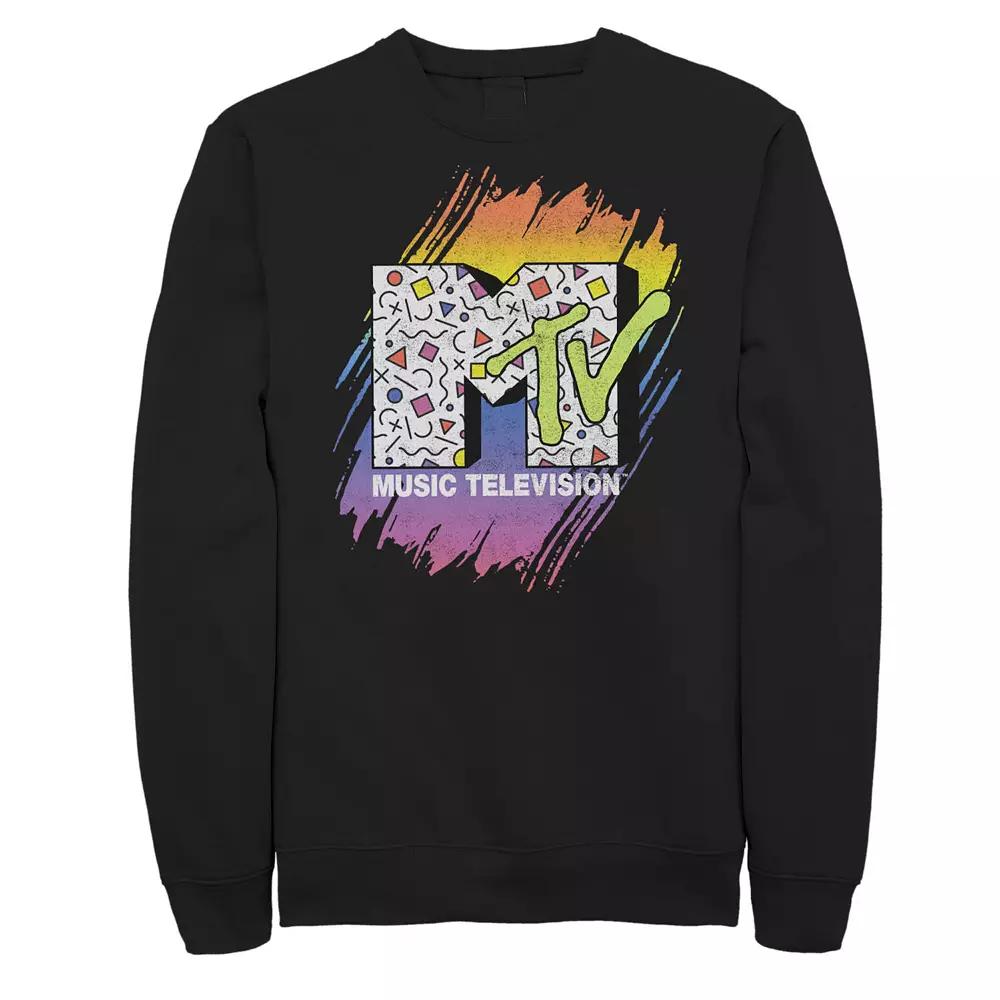Big & Tall MTV Music Television Gradient Paint Swipe Logo Sweatshirt, Men's,  Product Image