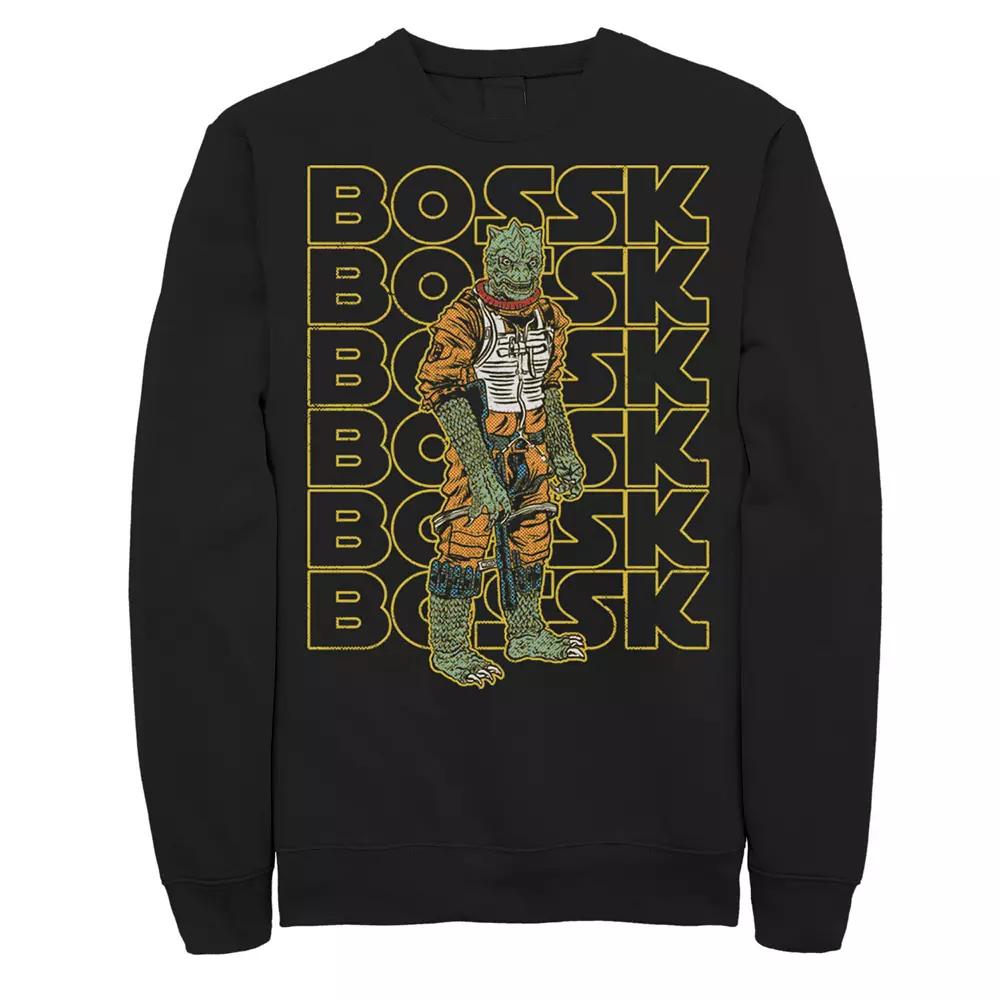 Men's Star wars Bossk Word Stack Portrait Sweatshirt,  Product Image