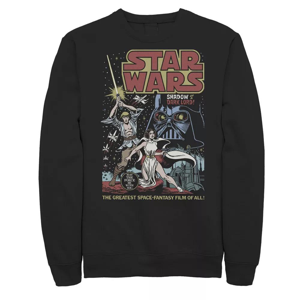 Men's Star Wars Shadow Of A Dark Lord Poster Sweatshirt, Size: Small, Black Product Image