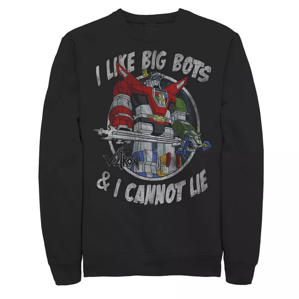 Men's Voltron: Retro Defender I Like Big Bots Distressed Graphic Fleece,  Product Image