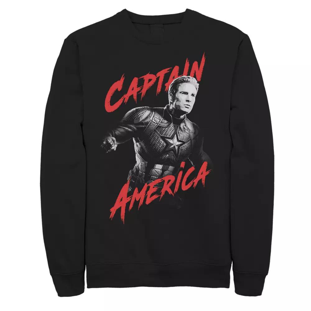 Men's Marvel Captain America Action Pose Sweatshirt,  Product Image