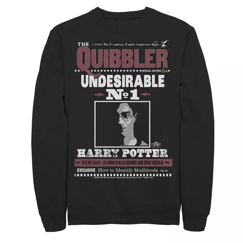 Men's Harry Potter The Quibbler Undesirable Number 1 Fleece Graphic Pullover,  Product Image