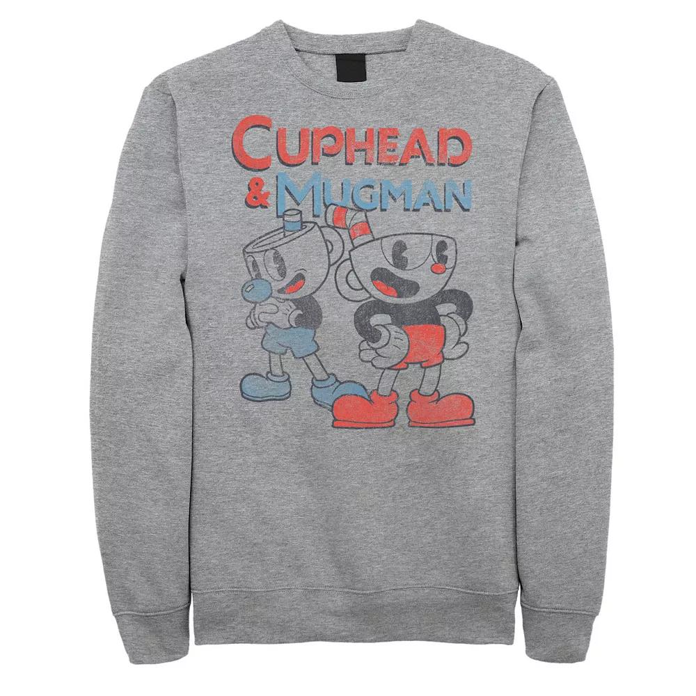 Big & Tall Cuphead And Mugman Dynamic Duo Vintage Sweatshirt, Men's,  Product Image