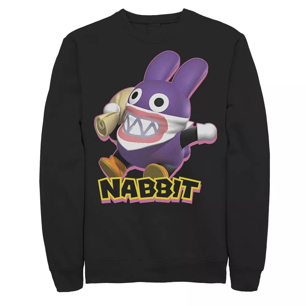 Men's Nintendo Super Mario Nabbit Action Pose Portrait Logo Sweatshirt,  Product Image
