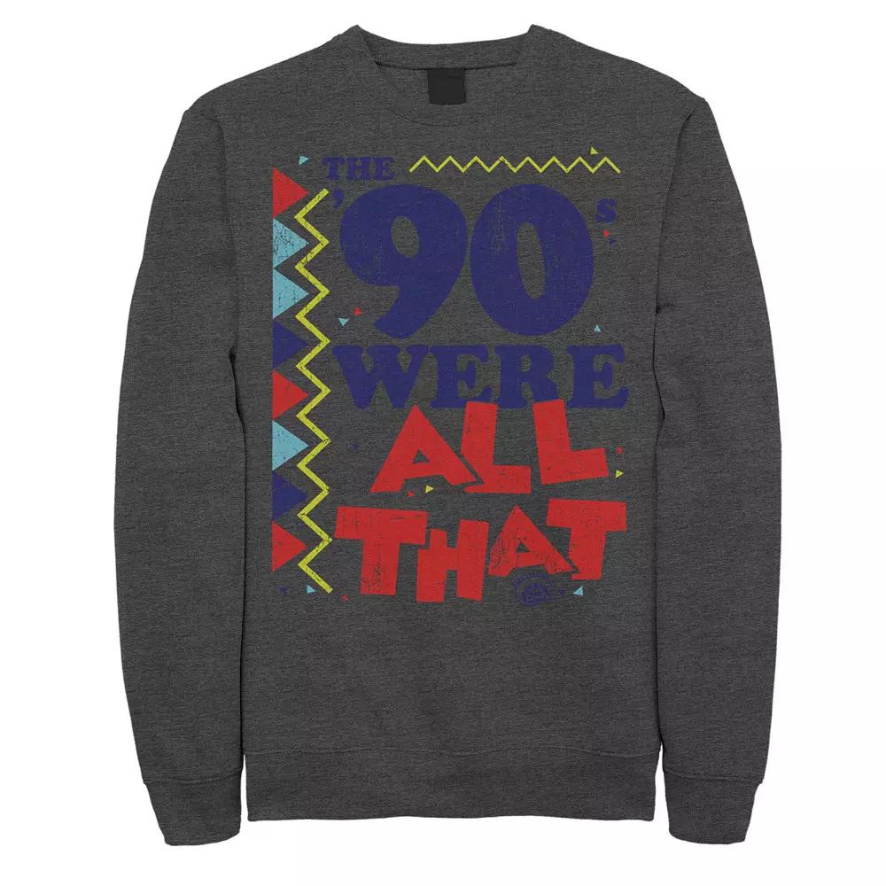 Men's Nickelodeon All That The Nineties Were Retro Poster Graphic Fleece Pullover,  Product Image