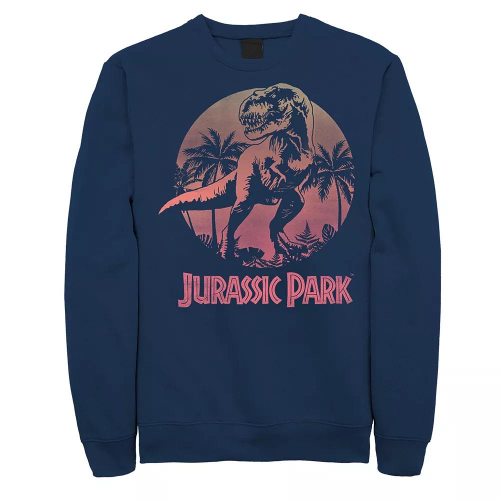 Men's Jurassic Park T-Rex Gradient Sunset Sweatshirt,  Product Image