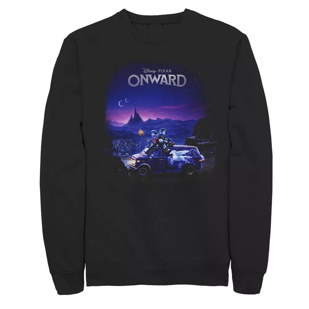 Disney / Pixar's Onward Men's Poster Fade Sweatshirt, Size: XXL, Black Product Image