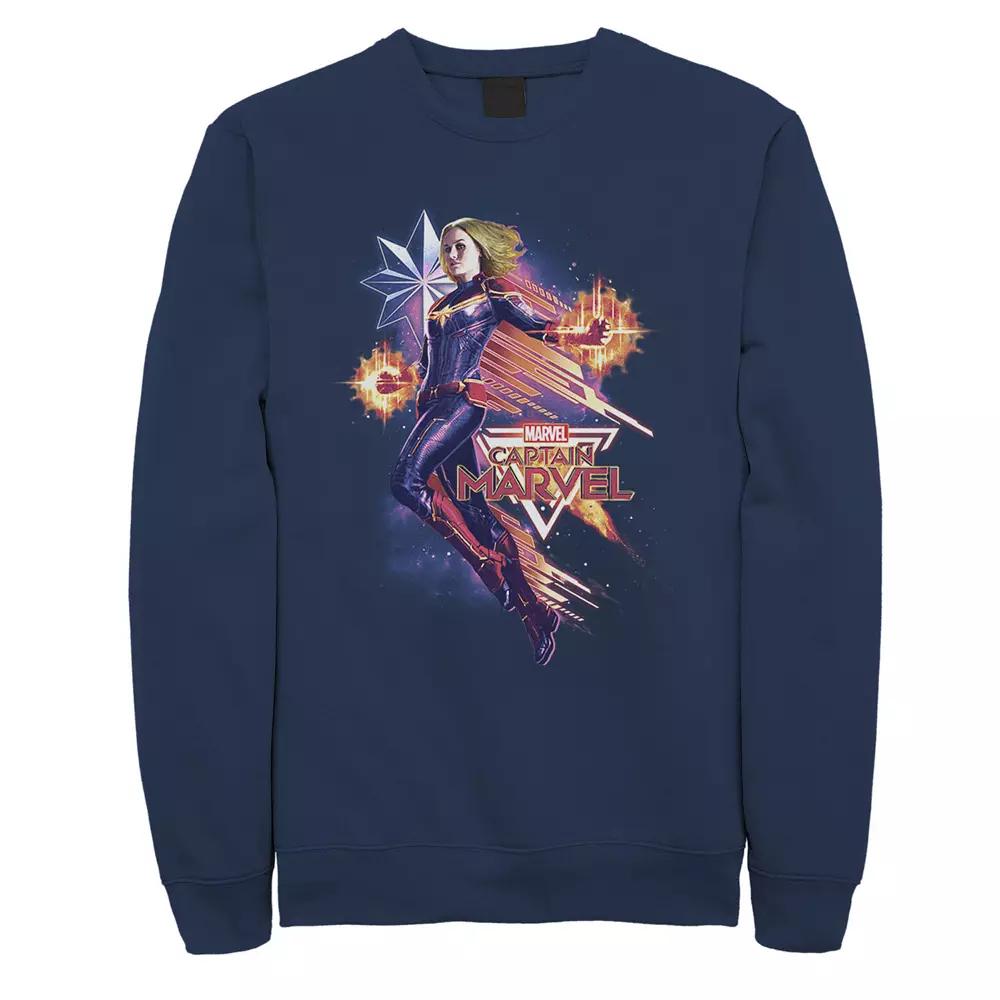 Men's Marvel Captain Marvel Shooting Star Portrait Logo Fleece Top,  Product Image