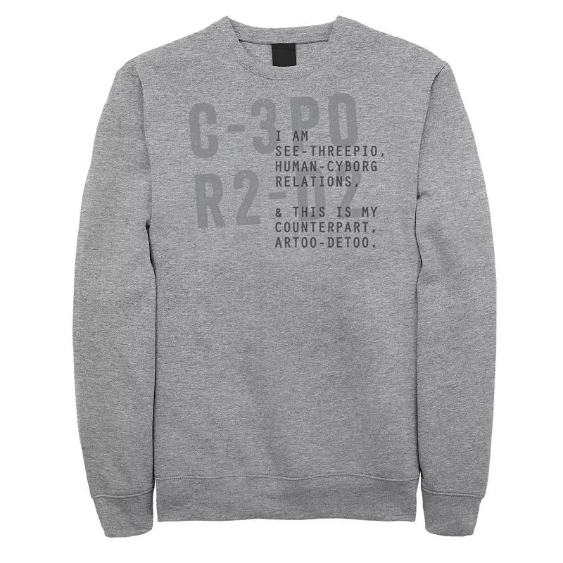 Men's Star Wars R2-D2 & C-3PO Sweatshirt,  Product Image
