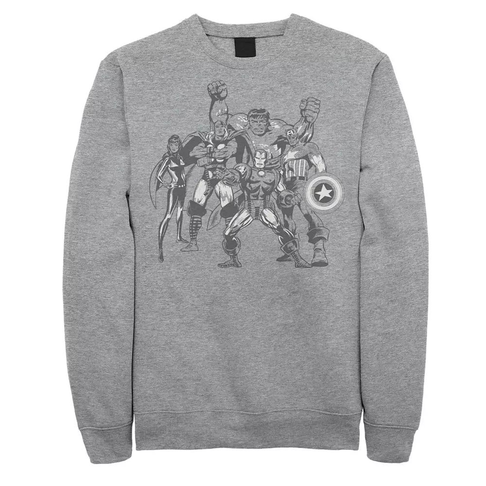 Men's Marvel The Avengers Retro Group Sweatshirt,  Product Image