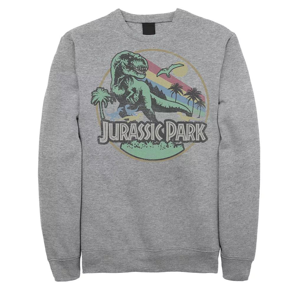Men's Jurassic Park Retro Circle Color Stripes Sweatshirt,  Product Image