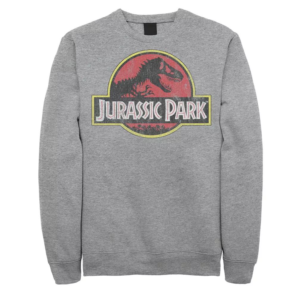 Men's Jurassic Park Distressed Original Park Logo Fleece Pullover,  Product Image