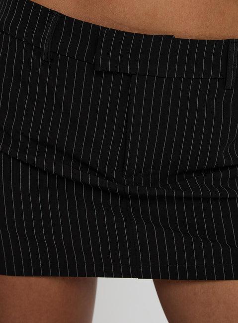 Feminique Skort Black Stripe Product Image