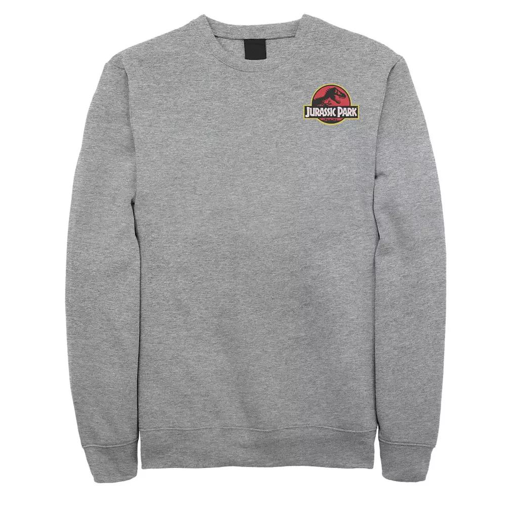 Men's Jurassic Park Logo Red & Yellow Pocket Sweatshirt,  Product Image