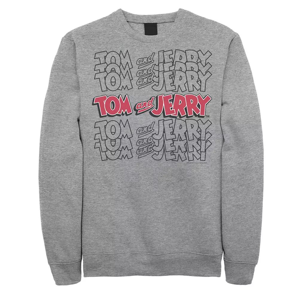 Mens Tom And Jerry Logo Stack Sweatshirt, Men's,  Product Image
