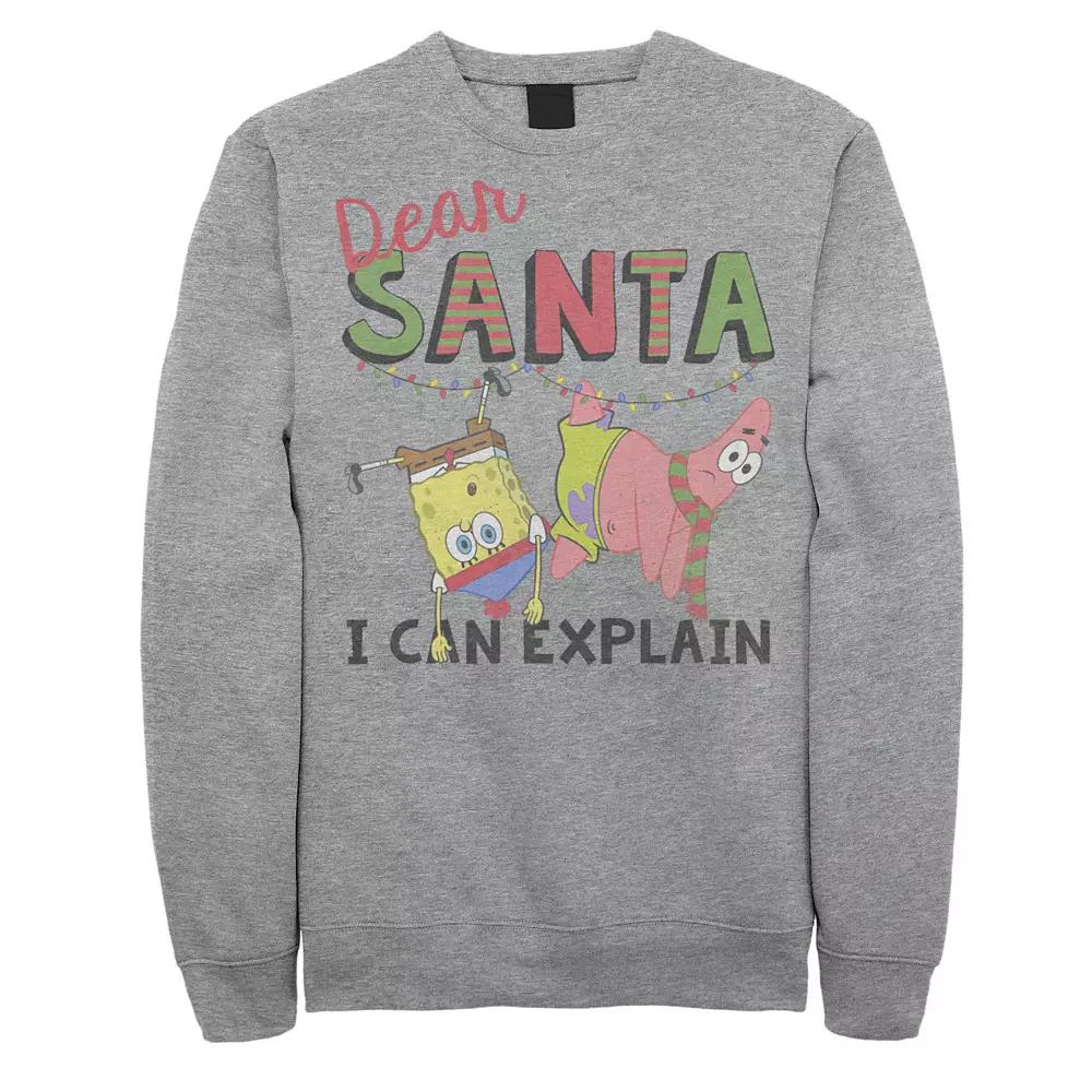 Men's Nickelodeon SpongeBob SquarePants Santa I Can Explain Sweatshirt,  Product Image