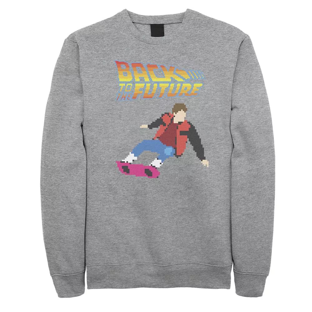 Men's Back To The Future 8-Bit Marty on Hoverboard Sweatshirt,  Product Image