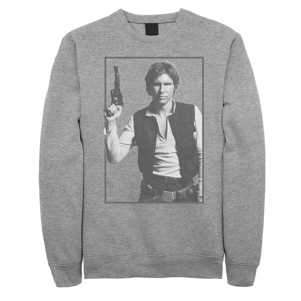 Men's Star Wars Han Solo Black And White Poster Sweatshirt,  Product Image