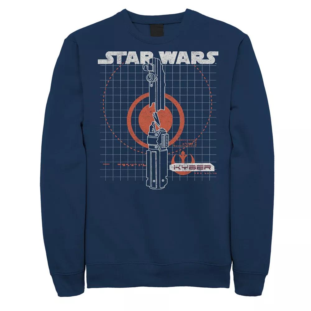 Men's Star Wars Lightsaber Blueprint Graphic Sweatshirt,  Product Image