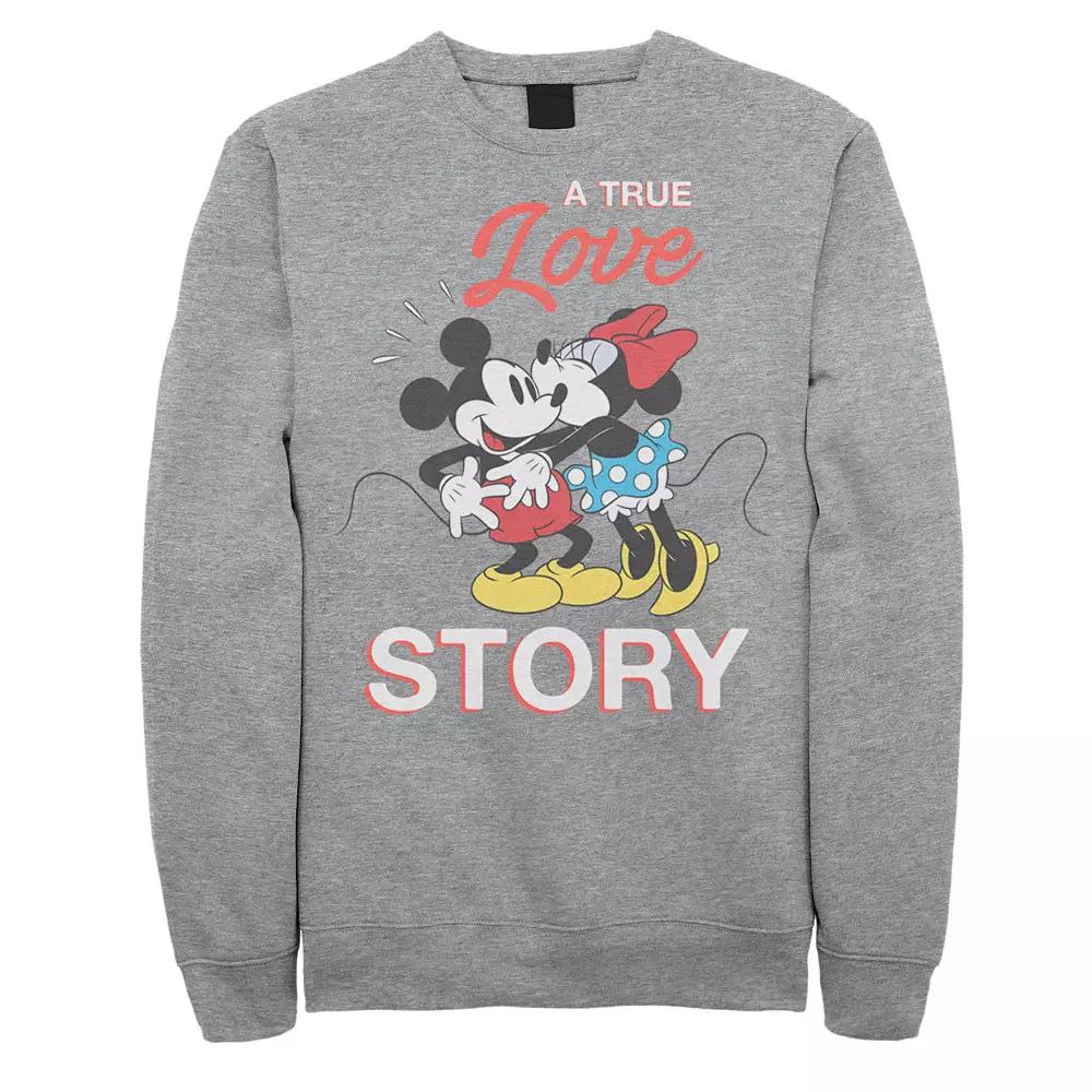 Men's Dinsey Mickey & Minnie Mouse Valentine Love Sweatshirt,  Product Image