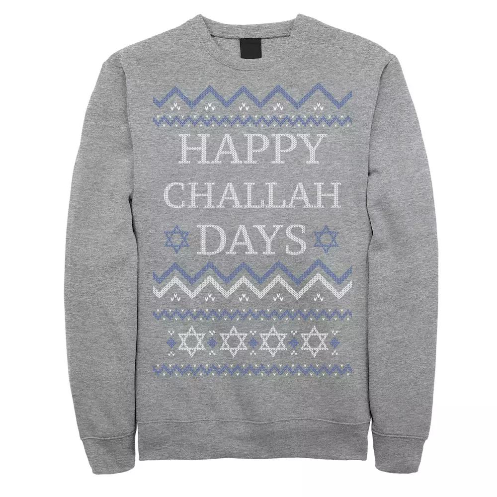 Men's Happy Challah Days Knit Style Fleece,  Product Image