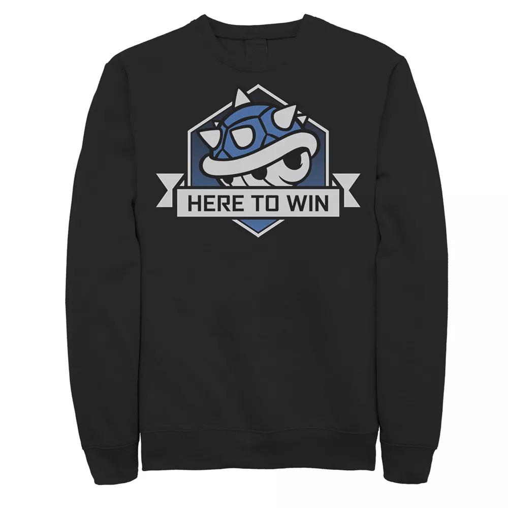 Men's Nintendo Mario Kart Here To Win Blue Shell Portrait Sweatshirt,  Product Image