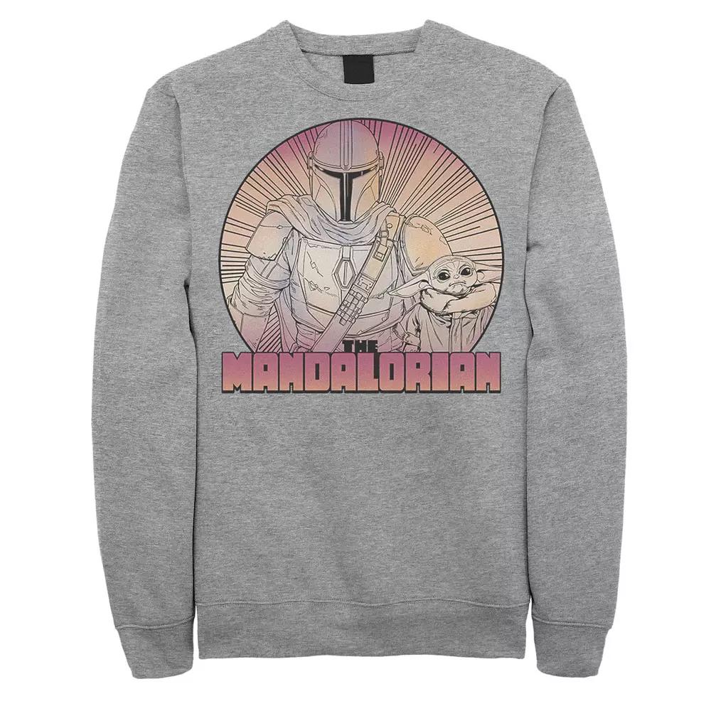 Men's Star Wars The Mandalorian The Child Gradient Line Art Hoodie,  Product Image