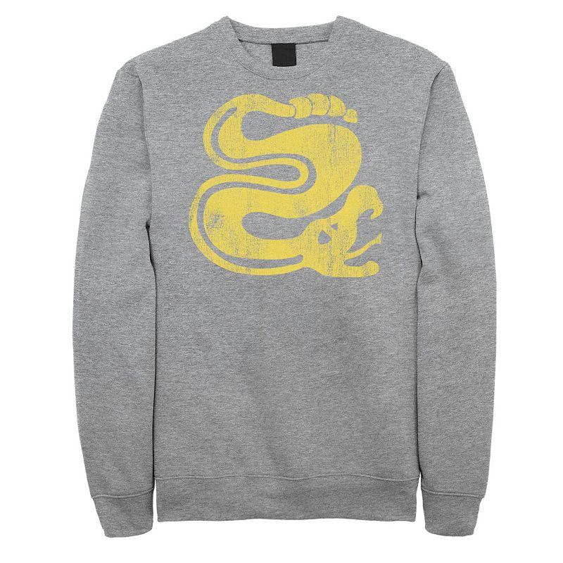 Men's Hidden Temple Yellow Snake Distressed Sweatshirt,  Product Image