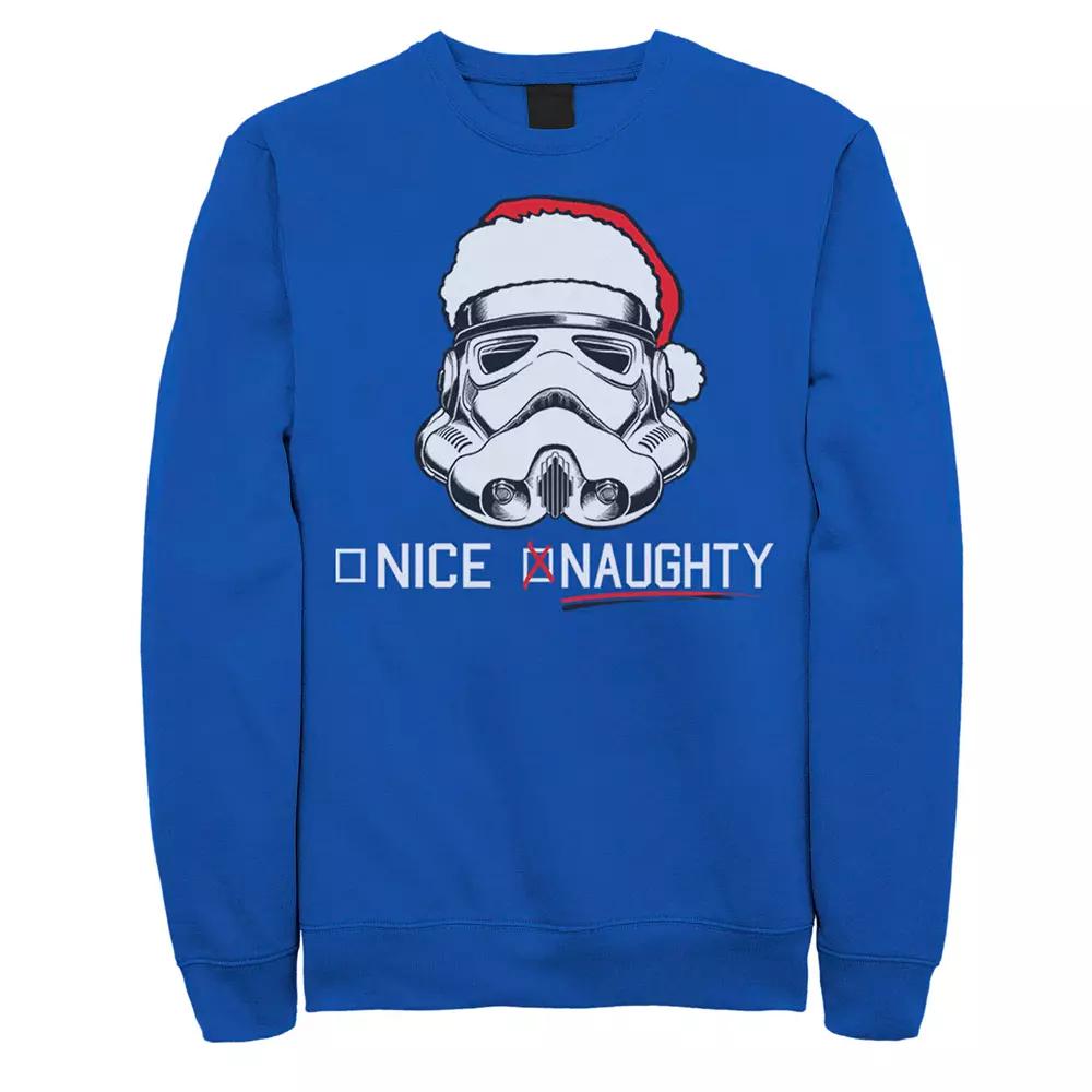 Men's Star Wars Stormtrooper Helmet Naughty & Nice Fleece,  Product Image