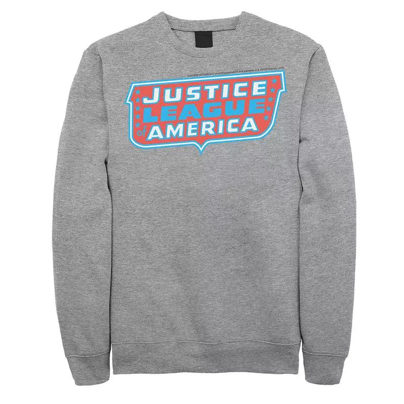 Men's DC Comics Justice League Of America Text Poster Logo Sweatshirt,  Product Image