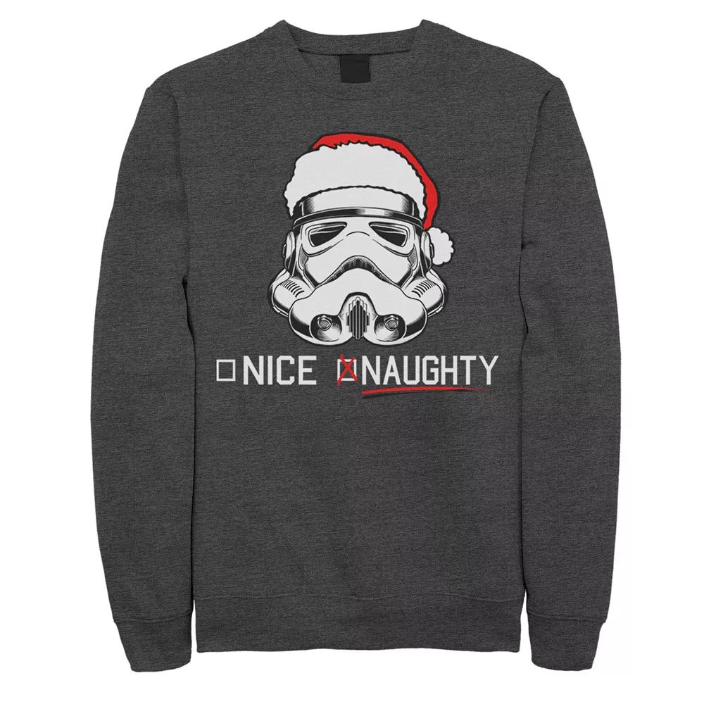 Men's Star Wars Stormtrooper Helmet Naughty & Nice Fleece,  Product Image