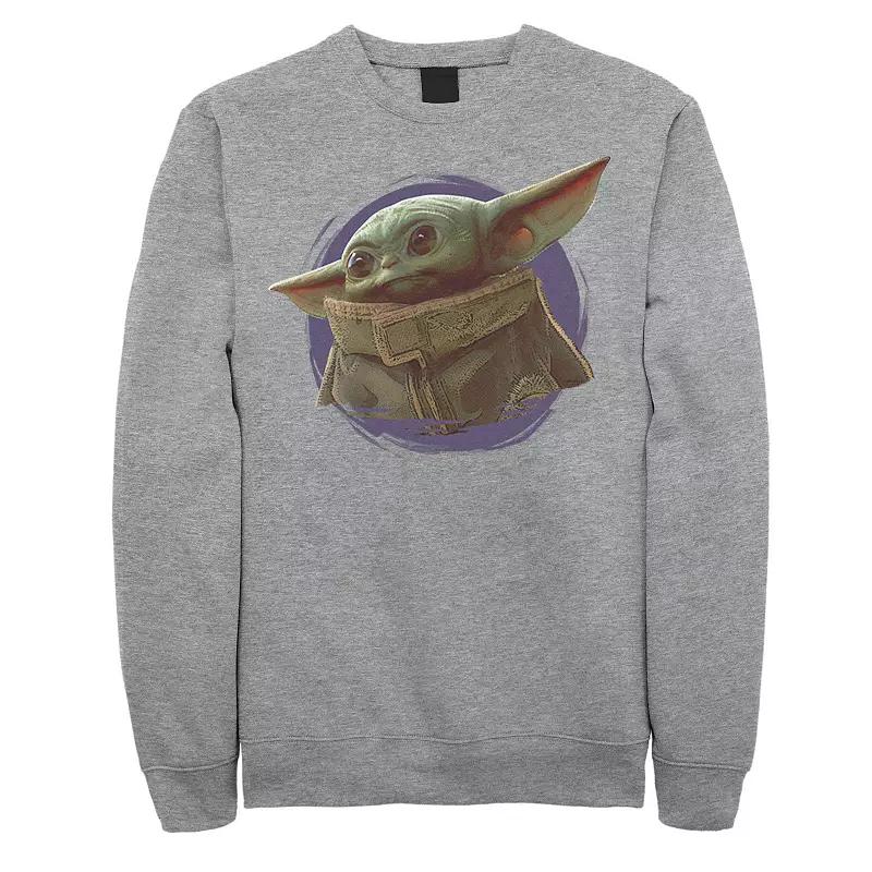Men's Star Wars The Mandalorian The Child Purple Smoke Graphic Fleece,  Product Image