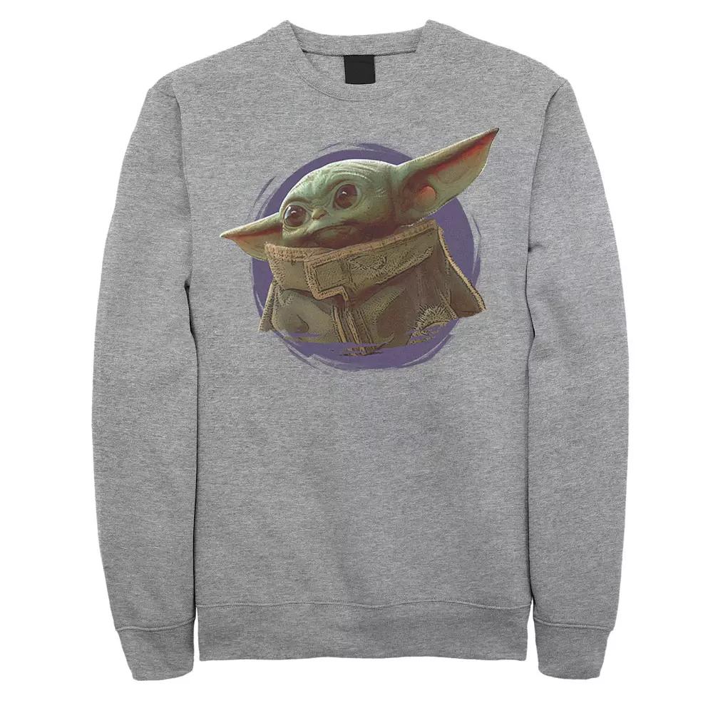 Men's Star Wars The Mandalorian The Child Purple Smoke Graphic Fleece,  Product Image