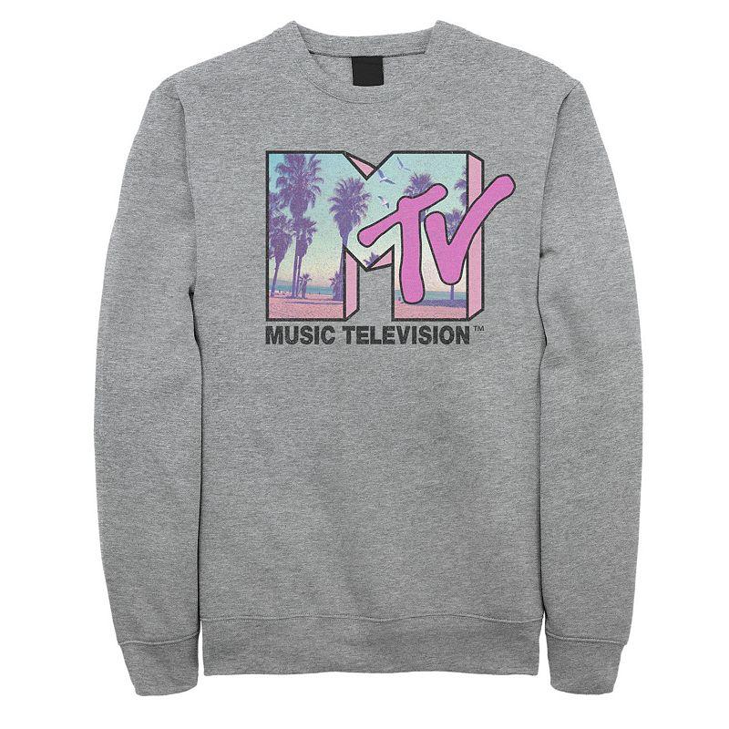 Men's MTV Beach and Palm Tree Logo Sweatshirt,  Product Image