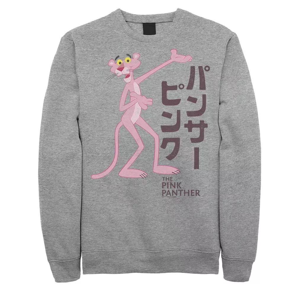 Men's Pink Panther Kanji Portrait Logo Graphic Fleece Pullover,  Product Image