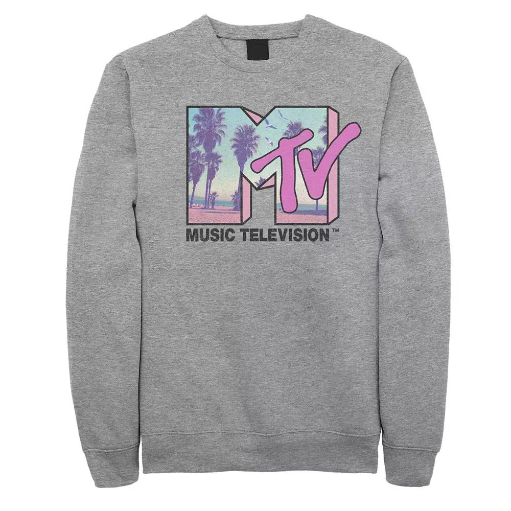 Men's MTV Beach and Palm Tree Logo Sweatshirt,  Product Image