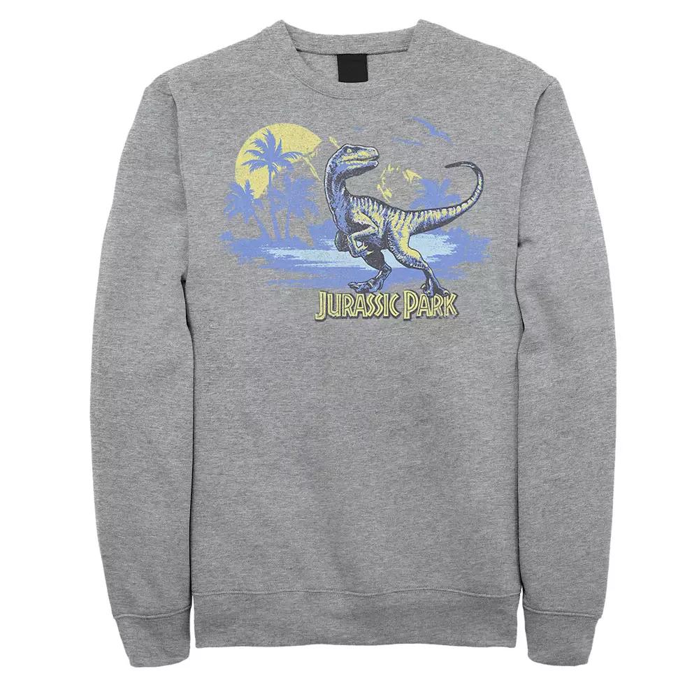 Men's Jurassic Park Raptor Distressed Portrait Sweatshirt,  Product Image