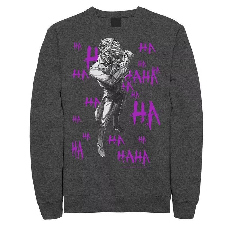 Men's DC Comics Joker HAHAHA Portrait Sweatshirt,  Product Image