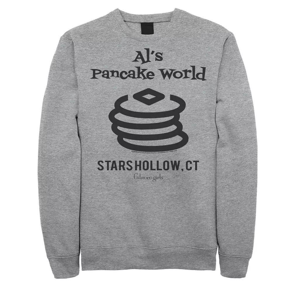 Men's Gilmore Girls Al's Pancake World Logo Sweatshirt, Size: Small, Athletic Grey Product Image