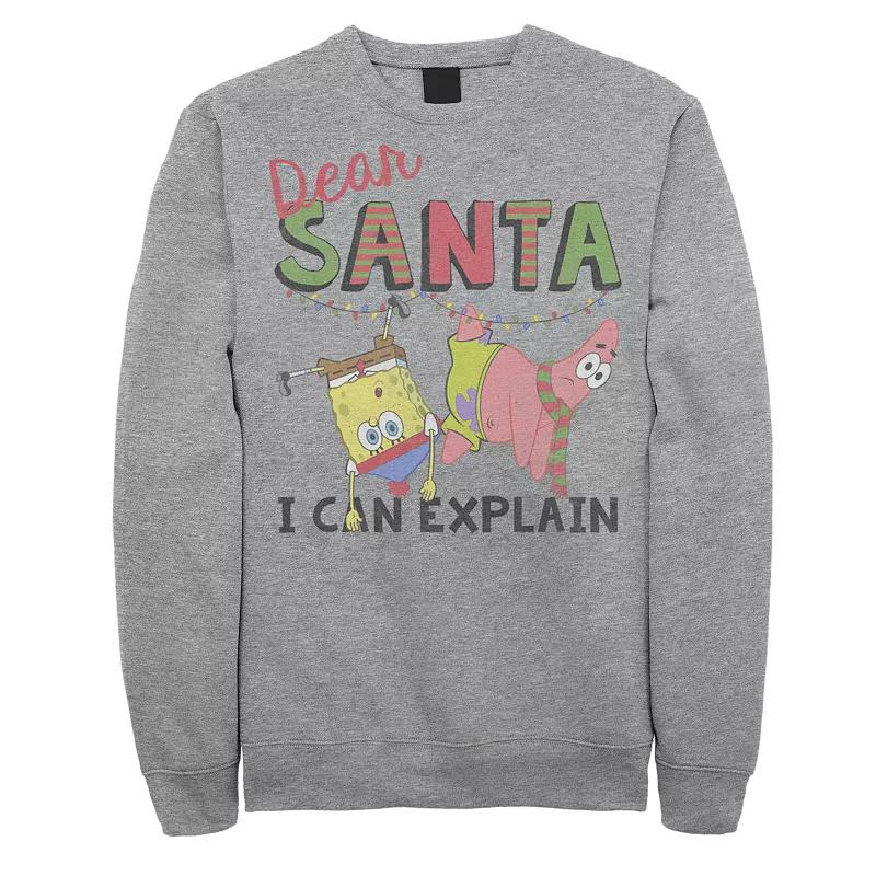 Men's Nickelodeon SpongeBob SquarePants Santa I Can Explain Sweatshirt,  Product Image