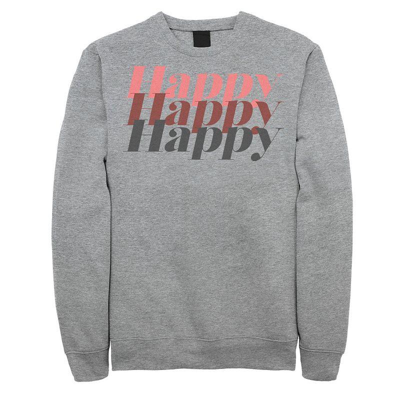 Men's Fifth Sun Happy Text Stack Sweatshirt,  Product Image