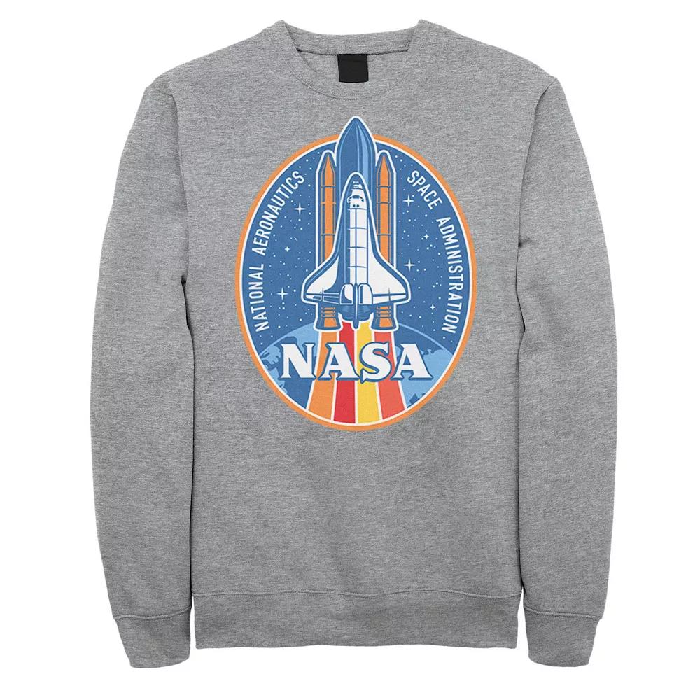 Men's NASA Colorful Blue Earth Space Shuttle Sweatshirt,  Product Image
