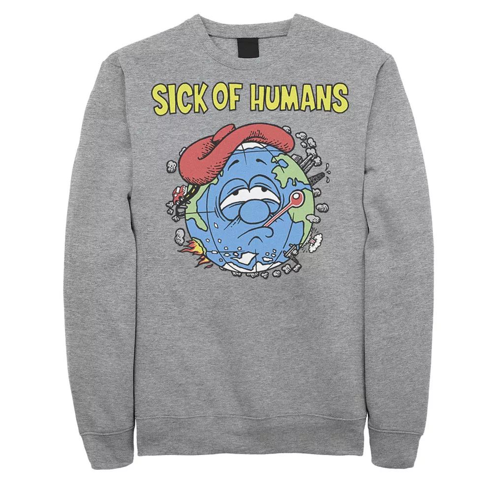 Men's Sick Of Humans Planet Earth Fleece,  Product Image