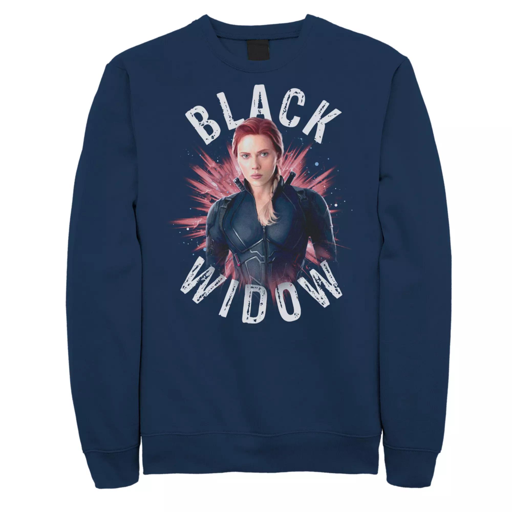 Men's Marvel Black Widow Burst Sweatshirt,  Product Image
