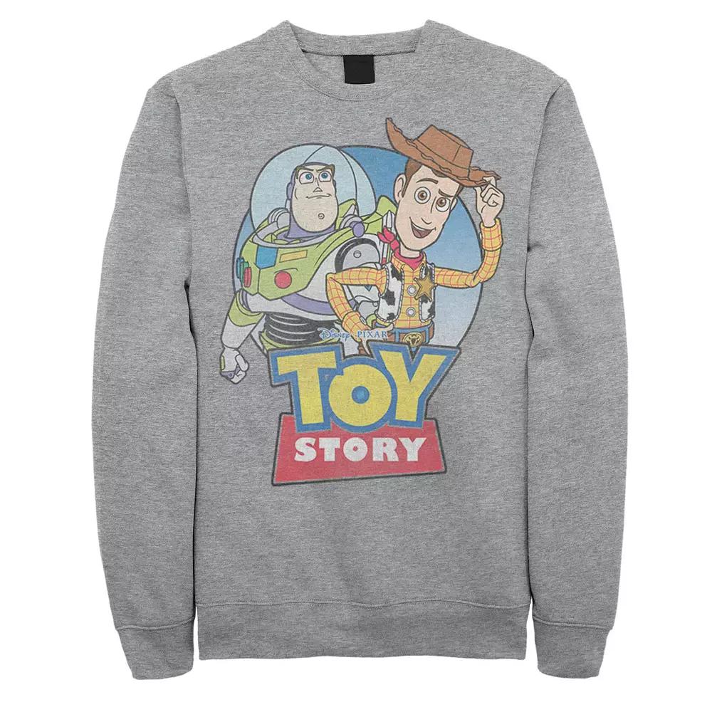 Disney / Pixar Toy Story Big & Tall Logo Buzz And Woody Fleece Sweatshirt, Men's,  Product Image