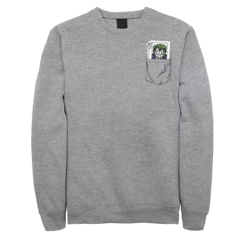 Men's DC Comics The Joker Cards Pocket Sweatshirt,  Product Image