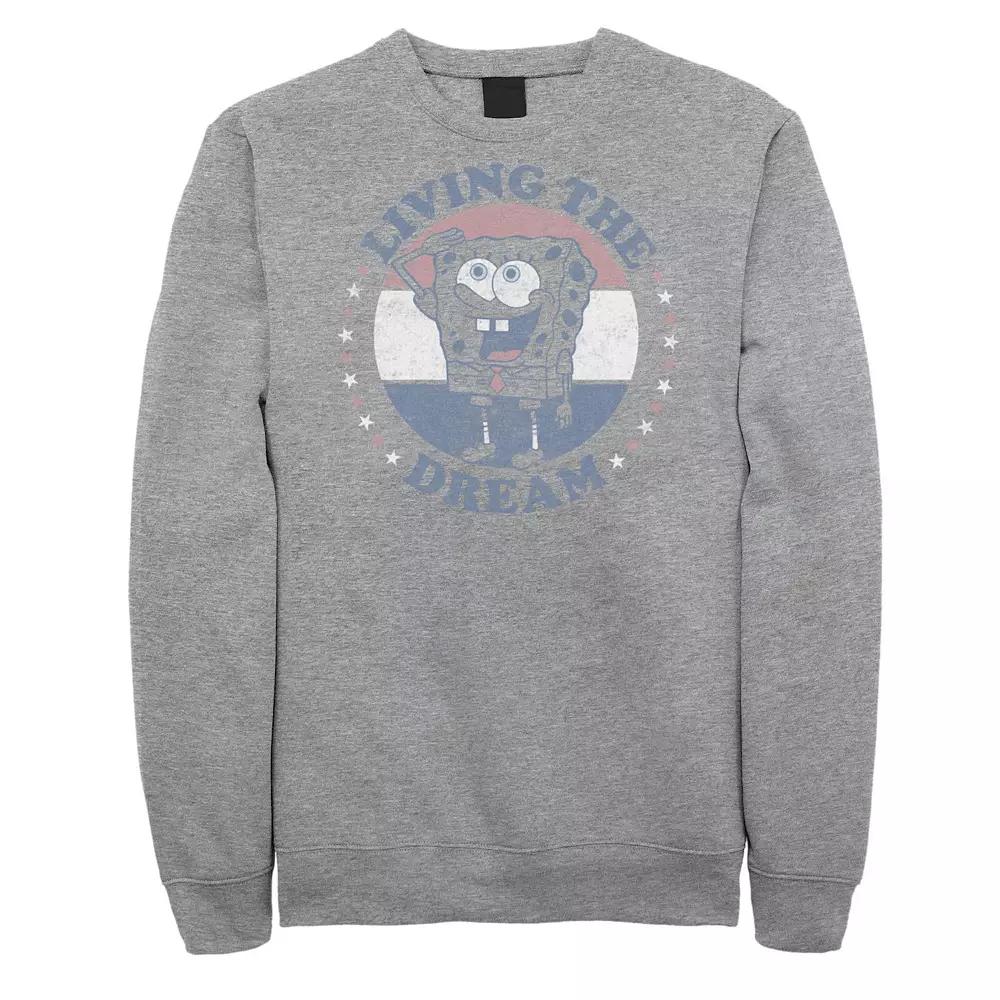 Men's Spongebob Living The Dream Americana Portrait Fleece,  Product Image