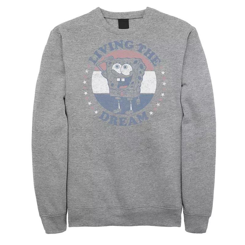 Men's Spongebob Living The Dream Americana Portrait Fleece,  Product Image