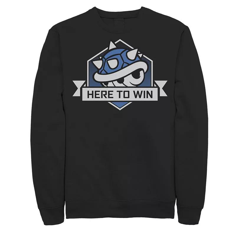 Men's Nintendo Mario Kart Here To Win Blue Shell Portrait Sweatshirt,  Product Image