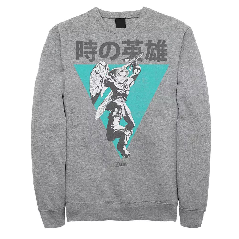 Big & Tall The Legend Of Zelda Kanji Style Portrait Graphic Fleece Pullover, Men's,  Product Image